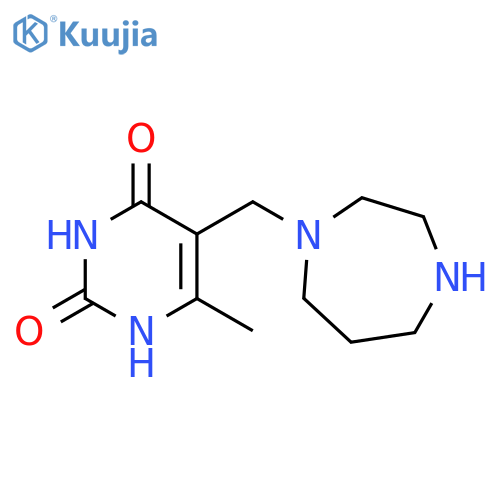 5-(1,4-diazepan-1-ylmethyl)-6-methylpyrimidine-2,4(1H,3H)-dione structure