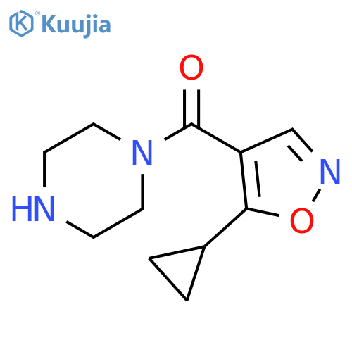 1-[(5-cyclopropylisoxazol-4-yl)carbonyl]piperazine structure