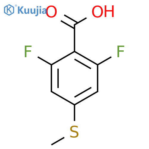 2,6-Difluoro-4-(methylthio)benzoic acid structure