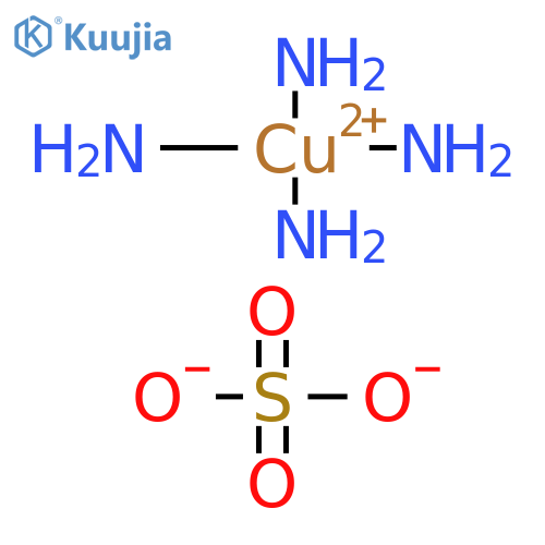 Tetraamminecopper sulphate structure