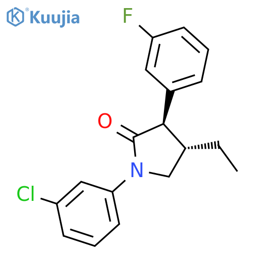 2-Pyrrolidinone, 1-(3-chlorophenyl)-4-ethyl-3-(3-fluorophenyl)-, trans- structure