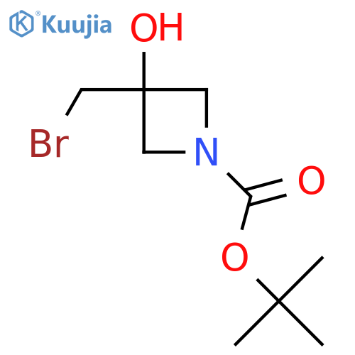 Tert-butyl 3-(bromomethyl)-3-hydroxyazetidine-1-carboxylate structure