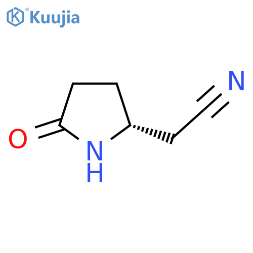 (2R)-5-oxo-2-pyrrolidinylacetonitrile structure