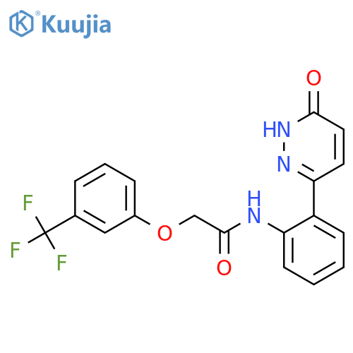 N-2-(6-oxo-1,6-dihydropyridazin-3-yl)phenyl-2-3-(trifluoromethyl)phenoxyacetamide structure