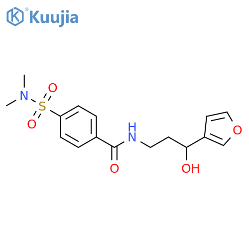4-(dimethylsulfamoyl)-N-3-(furan-3-yl)-3-hydroxypropylbenzamide structure