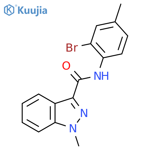 N-(2-bromo-4-methylphenyl)-1-methyl-1H-indazole-3-carboxamide structure