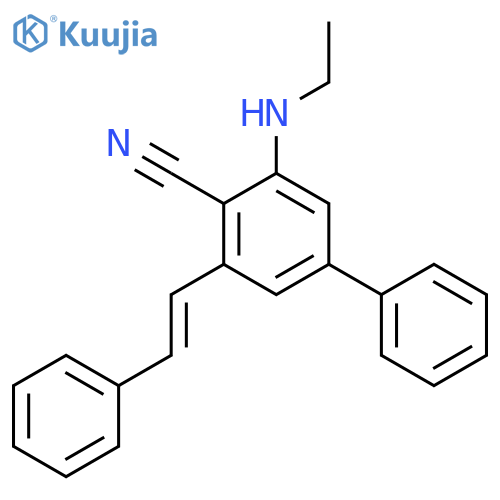 [1,1'-Biphenyl]-4-carbonitrile, 3-(ethylamino)-5-(2-phenylethenyl)- structure
