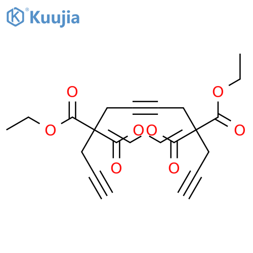 1,6,11-Dodecatriyne-4,4,9,9-tetracarboxylic acid, tetraethyl ester structure
