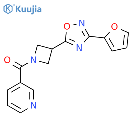 3-{3-3-(furan-2-yl)-1,2,4-oxadiazol-5-ylazetidine-1-carbonyl}pyridine structure