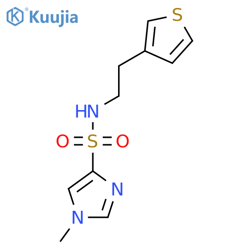 1-methyl-N-2-(thiophen-3-yl)ethyl-1H-imidazole-4-sulfonamide structure