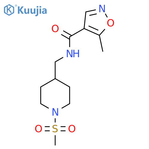 N-(1-methanesulfonylpiperidin-4-yl)methyl-5-methyl-1,2-oxazole-4-carboxamide structure
