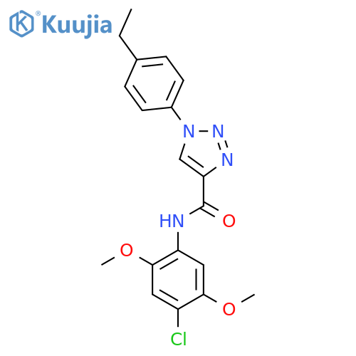 N-(4-chloro-2,5-dimethoxyphenyl)-1-(4-ethylphenyl)-1H-1,2,3-triazole-4-carboxamide structure