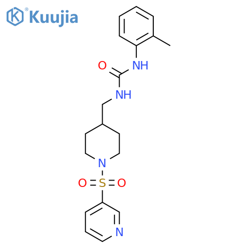 1-(2-methylphenyl)-3-{1-(pyridine-3-sulfonyl)piperidin-4-ylmethyl}urea structure