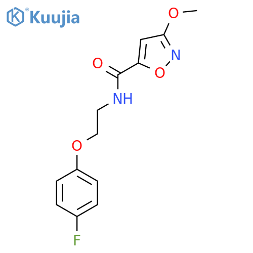 N-2-(4-fluorophenoxy)ethyl-3-methoxy-1,2-oxazole-5-carboxamide structure
