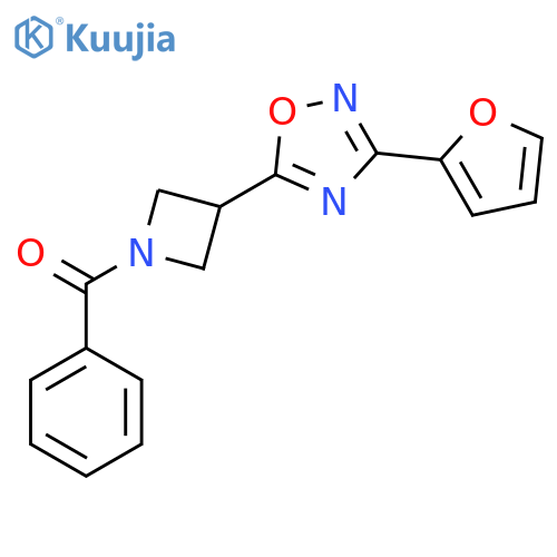 5-(1-benzoylazetidin-3-yl)-3-(furan-2-yl)-1,2,4-oxadiazole structure
