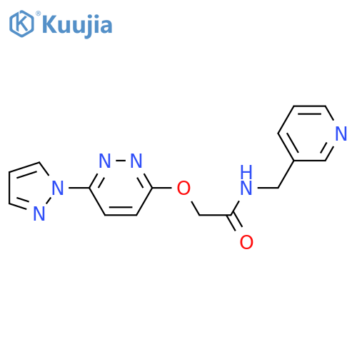 2-{[6-(1H-pyrazol-1-yl)pyridazin-3-yl]oxy}-N-[(pyridin-3-yl)methyl]acetamide structure