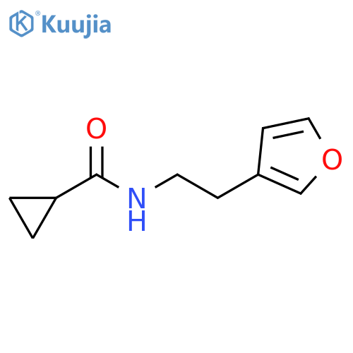 N-[2-(furan-3-yl)ethyl]cyclopropanecarboxamide structure