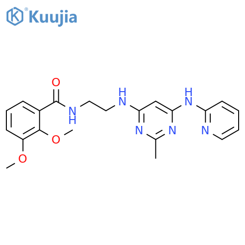 2,3-dimethoxy-N-[2-({2-methyl-6-[(pyridin-2-yl)amino]pyrimidin-4-yl}amino)ethyl]benzamide structure