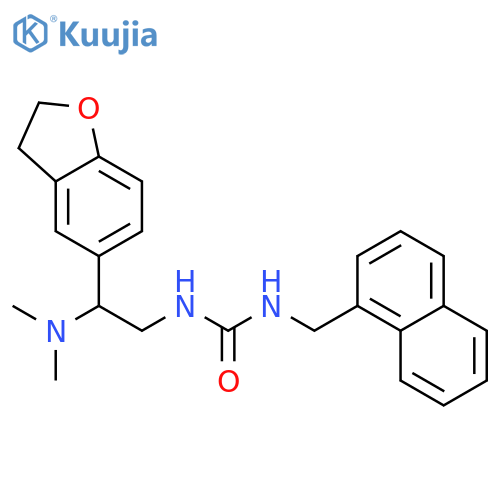 3-[2-(2,3-dihydro-1-benzofuran-5-yl)-2-(dimethylamino)ethyl]-1-[(naphthalen-1-yl)methyl]urea structure