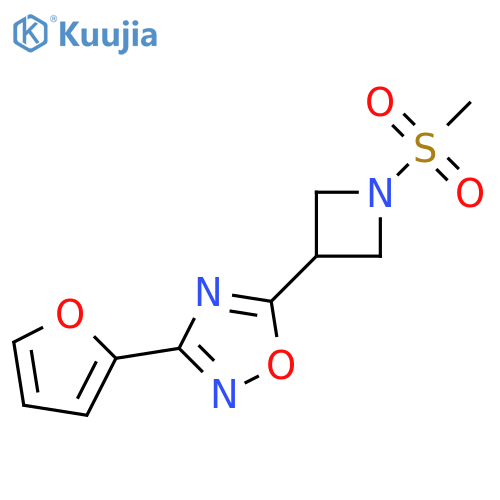 3-(furan-2-yl)-5-(1-methanesulfonylazetidin-3-yl)-1,2,4-oxadiazole structure
