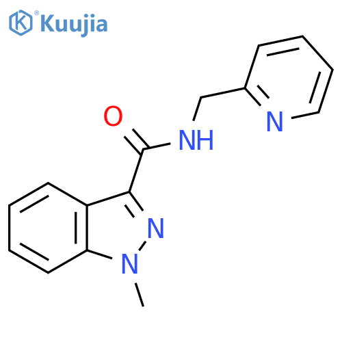 1-methyl-N-(pyridin-2-yl)methyl-1H-indazole-3-carboxamide structure