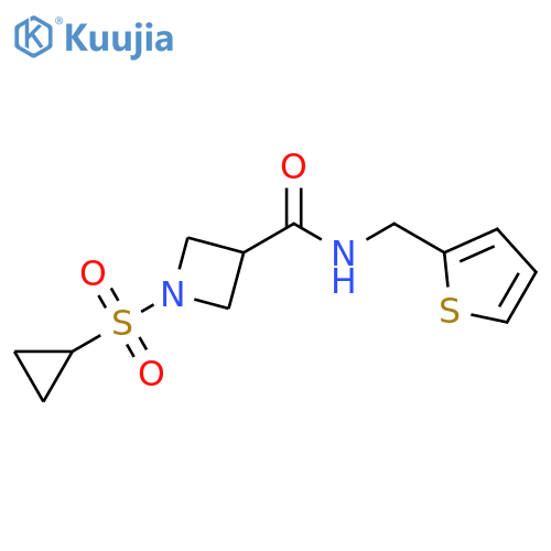 1-(cyclopropanesulfonyl)-N-(thiophen-2-yl)methylazetidine-3-carboxamide structure