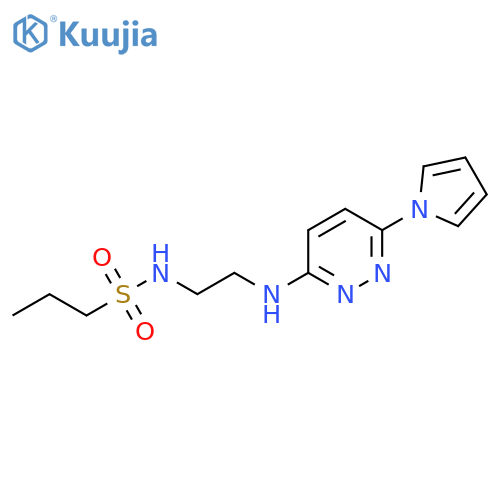 N-(2-{[6-(1H-pyrrol-1-yl)pyridazin-3-yl]amino}ethyl)propane-1-sulfonamide structure