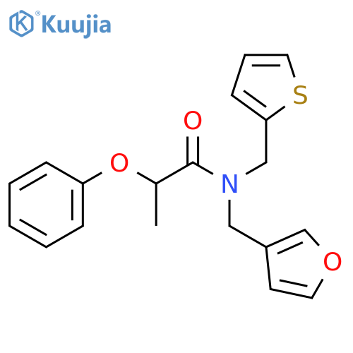 N-(furan-3-yl)methyl-2-phenoxy-N-(thiophen-2-yl)methylpropanamide structure