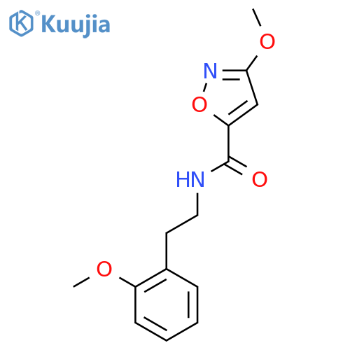 3-methoxy-N-2-(2-methoxyphenyl)ethyl-1,2-oxazole-5-carboxamide structure