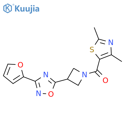 5-1-(2,4-dimethyl-1,3-thiazole-5-carbonyl)azetidin-3-yl-3-(furan-2-yl)-1,2,4-oxadiazole structure