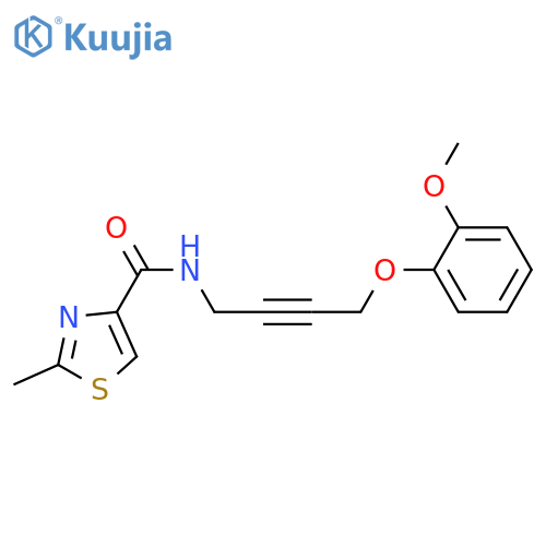 N-4-(2-methoxyphenoxy)but-2-yn-1-yl-2-methyl-1,3-thiazole-4-carboxamide structure