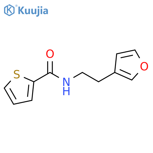 N-[2-(furan-3-yl)ethyl]thiophene-2-carboxamide structure