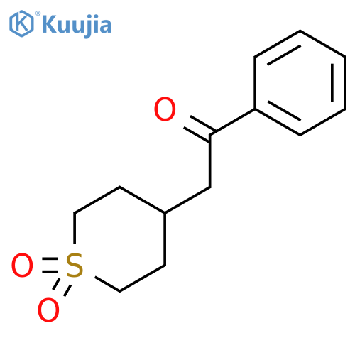 Ethanone, 1-phenyl-2-(tetrahydro-1,1-dioxido-2H-thiopyran-4-yl)- structure