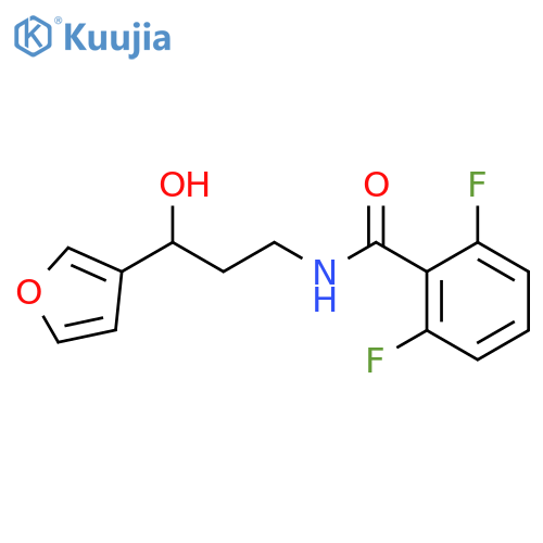 2,6-difluoro-N-[3-(furan-3-yl)-3-hydroxypropyl]benzamide structure
