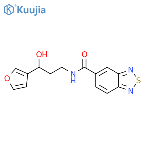 N-3-(furan-3-yl)-3-hydroxypropyl-2,1,3-benzothiadiazole-5-carboxamide structure
