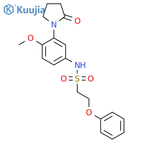 N-4-methoxy-3-(2-oxopyrrolidin-1-yl)phenyl-2-phenoxyethane-1-sulfonamide structure