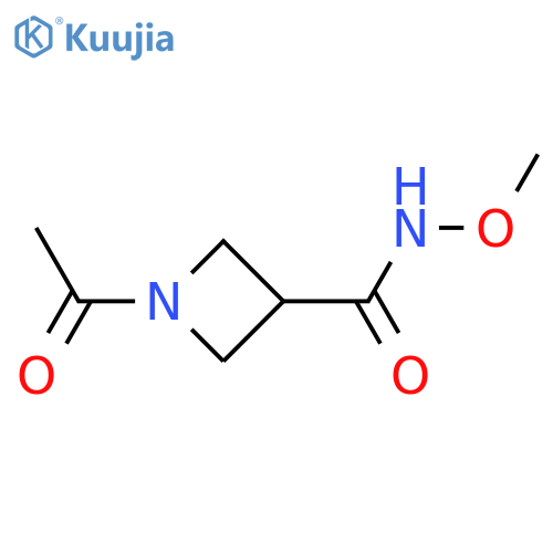1-acetyl-N-methoxyazetidine-3-carboxamide structure