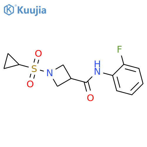 1-(cyclopropanesulfonyl)-N-(2-fluorophenyl)azetidine-3-carboxamide structure