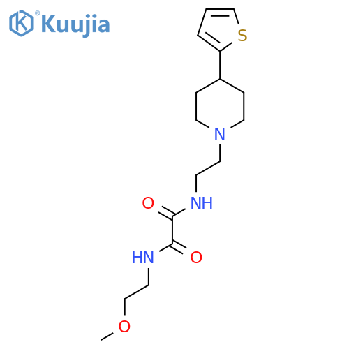 N-(2-methoxyethyl)-N'-{2-4-(thiophen-2-yl)piperidin-1-ylethyl}ethanediamide structure