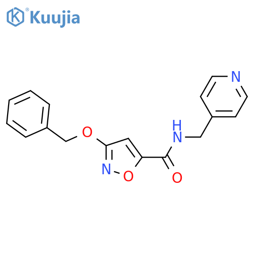 3-(benzyloxy)-N-(pyridin-4-yl)methyl-1,2-oxazole-5-carboxamide structure