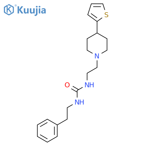 1-(2-phenylethyl)-3-{2-4-(thiophen-2-yl)piperidin-1-ylethyl}urea structure