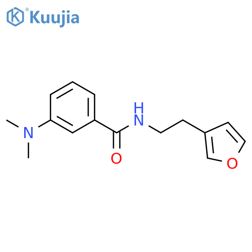3-(dimethylamino)-N-[2-(furan-3-yl)ethyl]benzamide structure
