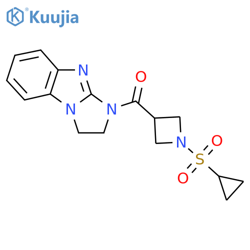 5-1-(cyclopropanesulfonyl)azetidine-3-carbonyl-2,5,7-triazatricyclo6.4.0.0^{2,6}dodeca-1(8),6,9,11-tetraene structure