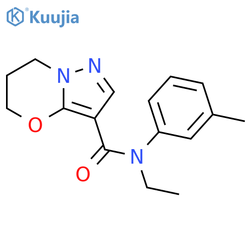 N-ethyl-N-(3-methylphenyl)-5H,6H,7H-pyrazolo3,2-b1,3oxazine-3-carboxamide structure