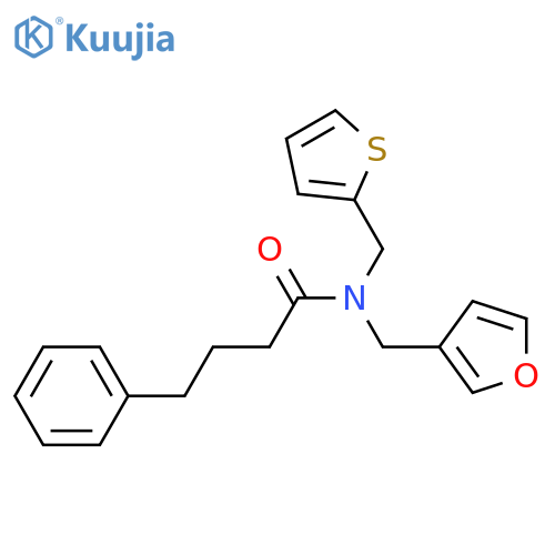 N-(furan-3-yl)methyl-4-phenyl-N-(thiophen-2-yl)methylbutanamide structure
