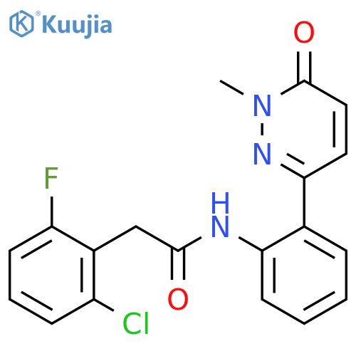 2-(2-chloro-6-fluorophenyl)-N-2-(1-methyl-6-oxo-1,6-dihydropyridazin-3-yl)phenylacetamide structure