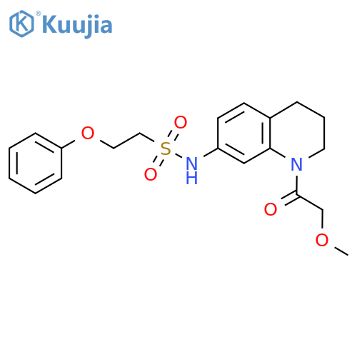 N-1-(2-methoxyacetyl)-1,2,3,4-tetrahydroquinolin-7-yl-2-phenoxyethane-1-sulfonamide structure