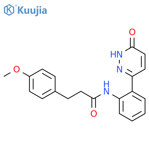 3-(4-methoxyphenyl)-N-2-(6-oxo-1,6-dihydropyridazin-3-yl)phenylpropanamide structure