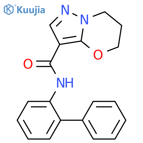 N-{1,1'-biphenyl-2-yl}-5H,6H,7H-pyrazolo3,2-b1,3oxazine-3-carboxamide structure