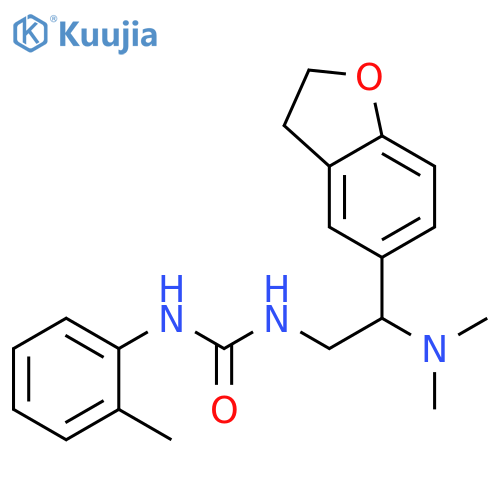 3-[2-(2,3-dihydro-1-benzofuran-5-yl)-2-(dimethylamino)ethyl]-1-(2-methylphenyl)urea structure